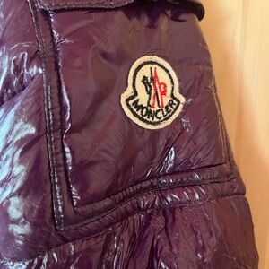 Shiny Purple Moncler Puffer Coat
